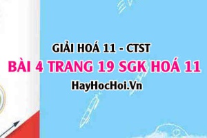 Giải bài 4 trang 19 Hoá 11 SGK Chân trời sáng tạo